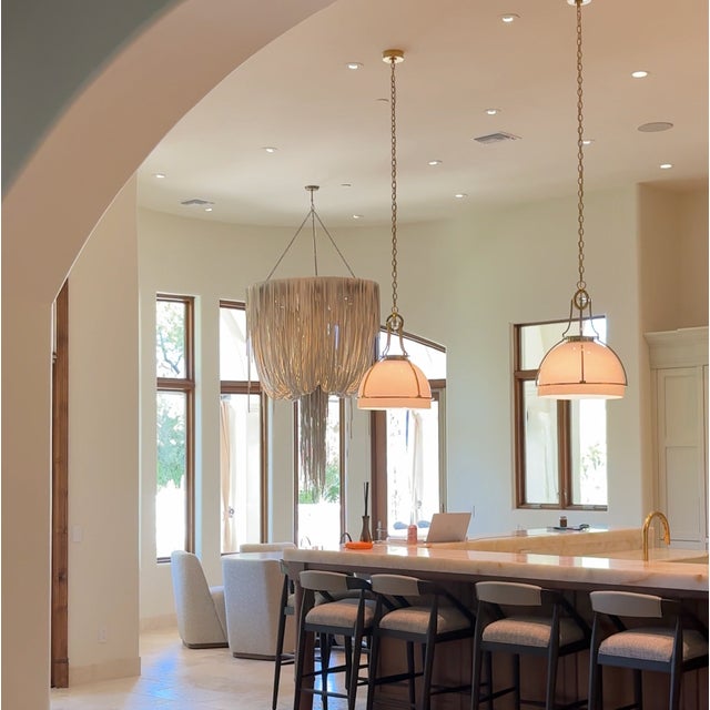 2020s Ngala Designer Leather Fringe Chandelier – Large Organic Modern Statement For Sale - Image 5 of 7