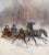 1950s Jerzy Kossak -French Dragoons Escorting Napoleon Retreat From Moscow-Oil Painting For Sale - Image 5 of 10