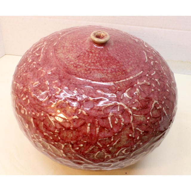 Japanese Tsubo California Otis School-Style Sgraffito Studio Pottery Seed Pot For Sale - Image 9 of 18