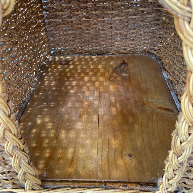 Tan Mid Century Modern Boho Bamboo Wicker Dog House For Sale - Image 8 of 10