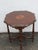 Early 20th Century Early 1900s Inlay Round Carved Side End Accent Table 6335 For Sale - Image 5 of 12