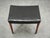 Mid-Century Danish Modern Wood and Black Leather Stool, 1960s For Sale - Image 4 of 12