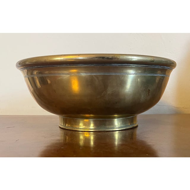 Metal Antique 18th Century Dutch Brass Footed Fruit Bowl For Sale - Image 7 of 18