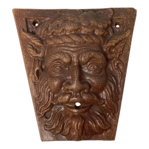 Vintage Terracotta Mythical Head Garden Wall Fountain Ornament Plaque