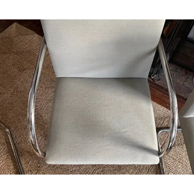 Mid Century Knoll International Brno Tubular Chrome Cantilever Chairs - Signed and Dated 1979 For Sale - Image 17 of 17