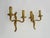 Vintage Double-Light Bronze Wall Sconces, 1960s, Set of 2 For Sale - Image 3 of 8