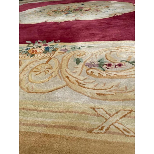 Large Savonnerie Hand Tufted Rug, 1950s For Sale - Image 15 of 18