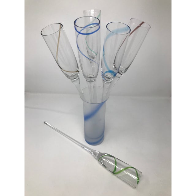 Baseless Champagne Toasting Flutes & Holder Set of 7 Chairish