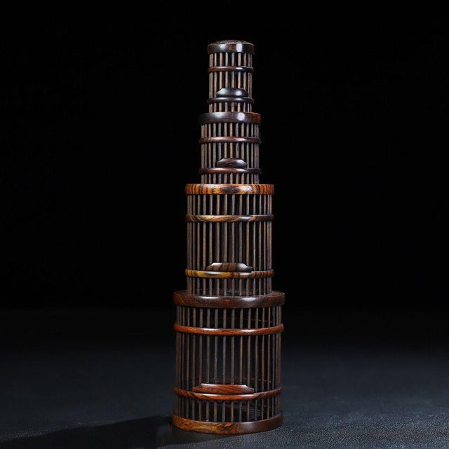 Chinese Huali Rosewood Cricket Cage Hand Piece For Sale - Image 3 of 9