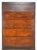 Antique Five Section Oak Barrister Bookcase With Beveled Glass For Sale - Image 11 of 11