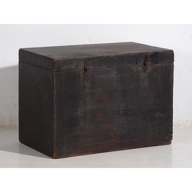 Antique Wooden Box with Illustrations of Peonies, China, 1900s For Sale - Image 9 of 10