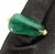 Green 15.20 CTW Mid-Century Style Diamond & Cabochon Emerald 18k Yellow Gold Ring, Size 6 For Sale - Image 8 of 9