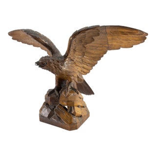 19th Century German or Austrian Black Forest Carved Hawk For Sale