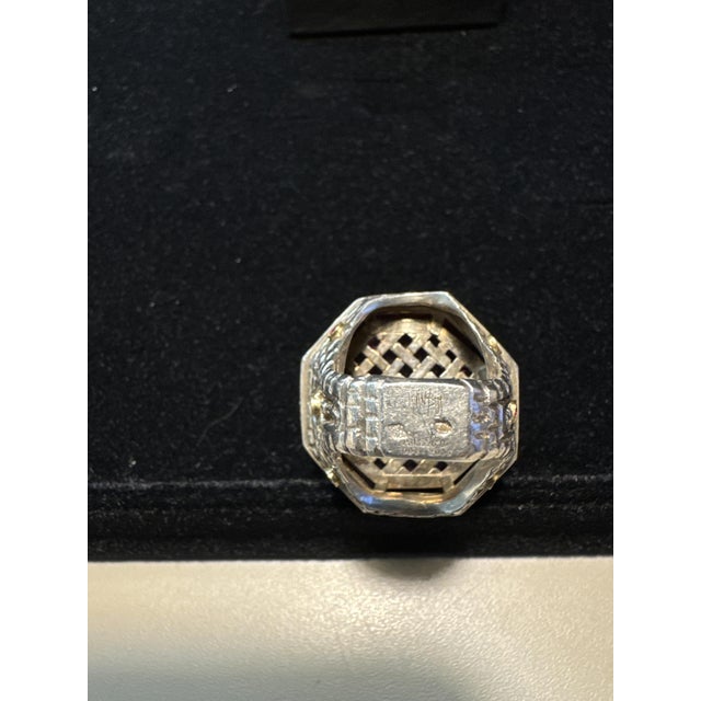 Gold - Silver and Large Amethyst Ring Palazzo Ii Model from Jean Boggio For Sale - Image 4 of 9