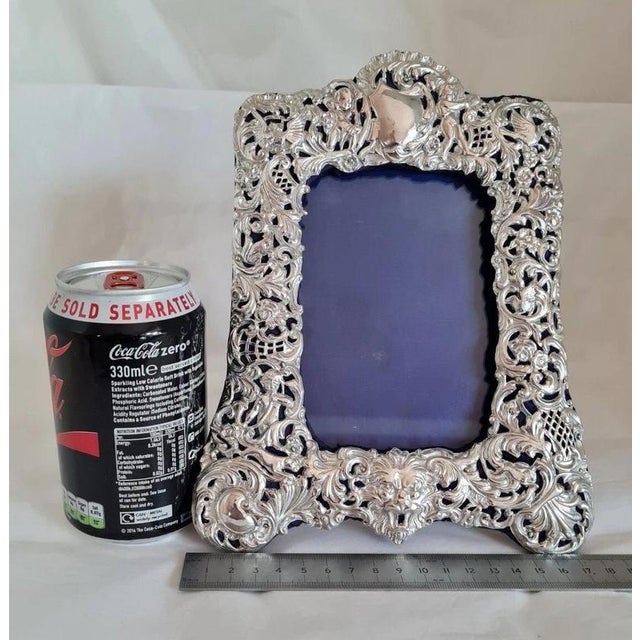 Antique Neoclassical Sterling Silver Photograph Frame from James Deakin & Sons, 1900 For Sale - Image 12 of 14