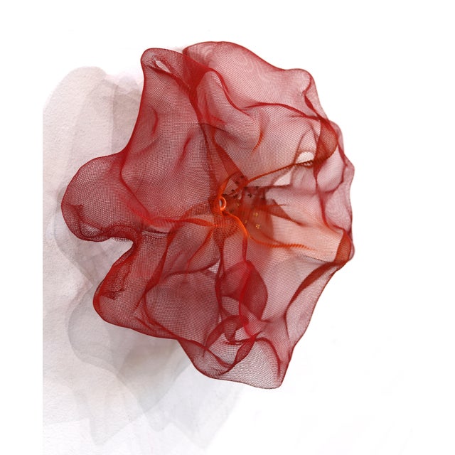 Metal Cotton Candy Cumulus Red Orange - Abstract Three-Dimensional Wall Original Artwork by Atticus Adams For Sale - Image 7 of 10