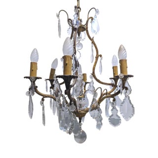 Louis XV Style Gilt Crystal Chandelier For Sale