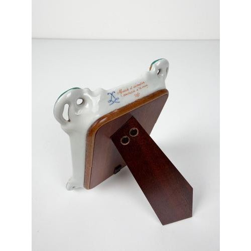 Rococo Revival Porcelain Picture Frame with Gilt Rocaille on Sèvres Blue Enamel, 1960s For Sale - Image 16 of 17