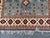 Hand-Knotted Blue and Red Afghan Medallion Wool Area Rug, 6'9" X 5'0 For Sale - Image 11 of 12