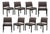 Kusch & Co Set of 8 Upholstered Dining Side Chairs For Sale