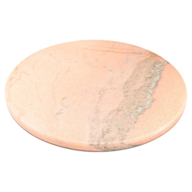 Round Pink Marble Cheese Plate For Sale - Image 12 of 12