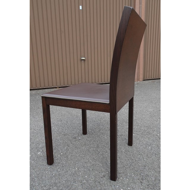 Brown Modern Italian Chairs with Leather Seats by Cecotti F., 1990s, Set of 4 For Sale - Image 8 of 18