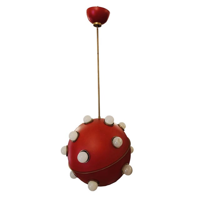 Mod. 553 Pendant Lamp by Oscar Torlasco for Lumi, Italy, 1960s For Sale - Image 10 of 10