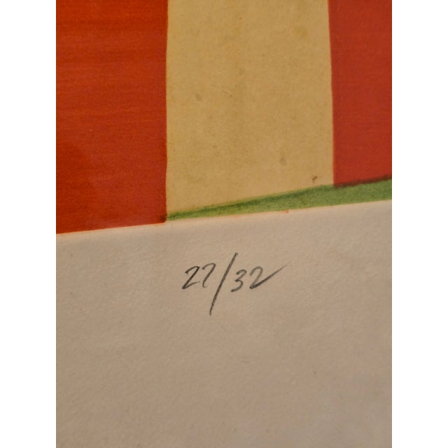 1970s Vintage Mid Century Modern Abstract Lithograph Zox For Sale - Image 5 of 12