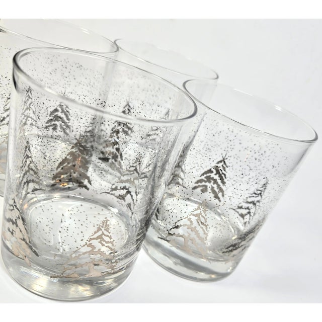 Mid-Century Modern Dansk Silver Pines Double Old Fashioned Glasses- Set of Four For Sale - Image 3 of 10