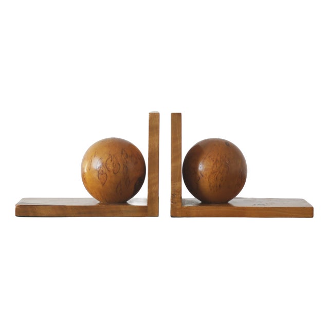 Mid-Century Modern Wooden Bookends, 1950s, Set of 2 For Sale