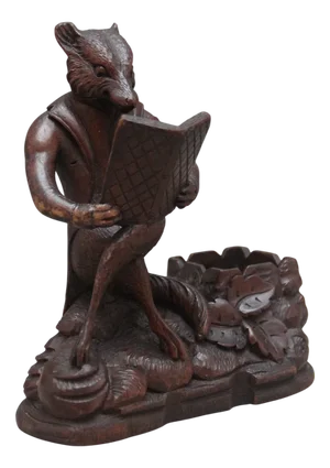 Antique Black Forest Carving of a Fox, 1880