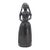 19.5" Mexican Barro Negro Mother & Child Sculpture Lamp Base For Sale