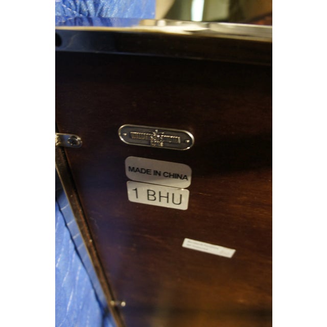 Mid 20th Century Williams Sanoma Tribeca Rosewood & Chrome Modern Tiered Coffee Cocktail Table For Sale - Image 10 of 12