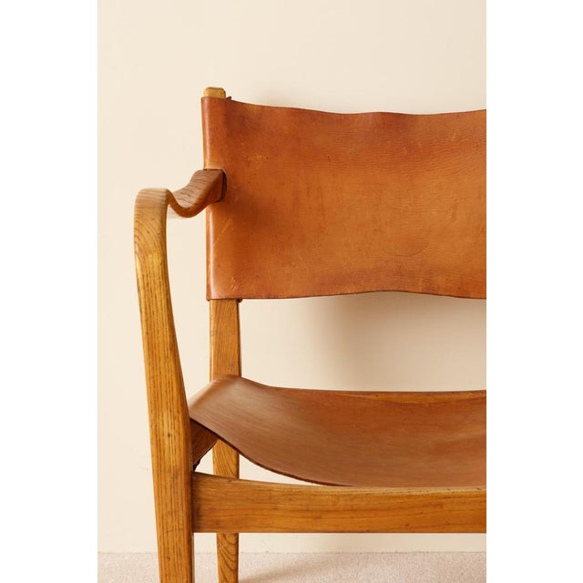 Brown Swedish Modern Armchairs from Bodafors, 1940s, Set of 2 For Sale - Image 8 of 12