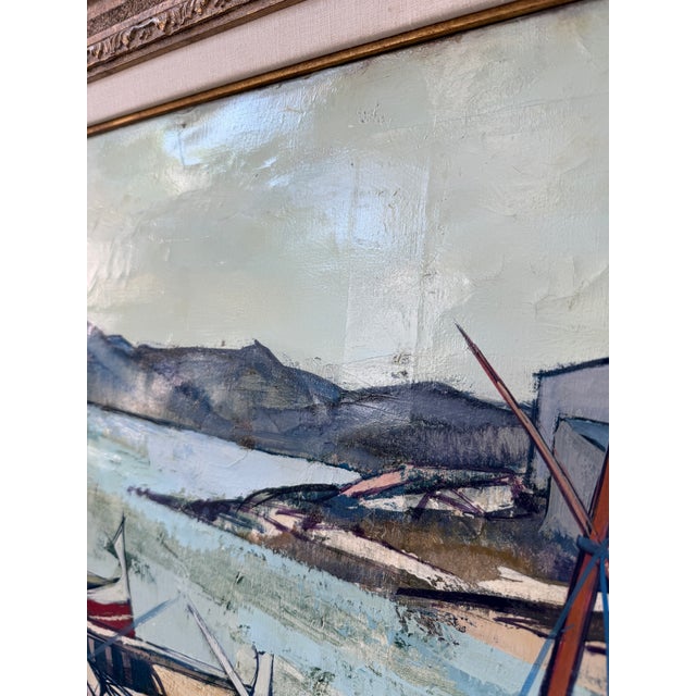 Mid 20th Century Charles Levier “Village Corde” Original Oil on Canvas, Mid-20th Century For Sale - Image 5 of 10