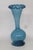 Mid 20th Century Small Aqua Blue Vase Mexican Hand Blown Art Glass With Fluted Ruffle Rim 4742b For Sale - Image 5 of 14
