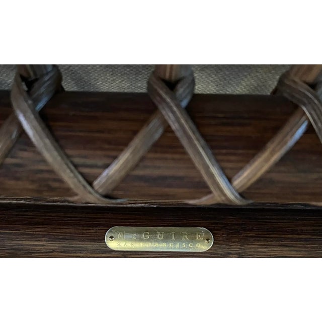 Baker Furniture Company Baker/McGuire Organic Modern Matte Natural Brown Universal Ottoman For Sale - Image 4 of 6