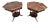 Pair Regency English 1920s Mahogany End Tables Bookmatched Brass Gallery Trim For Sale
