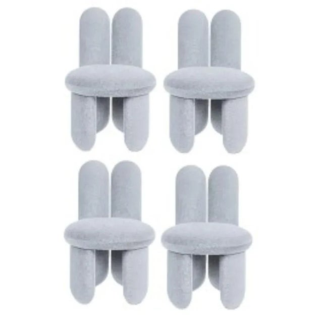 Set of 4 glazy chairs, gentle 113 by royal stranger dimensions: w 58 d 58 h 85 cm sh 50 sd 46 cm materials: upholstery...