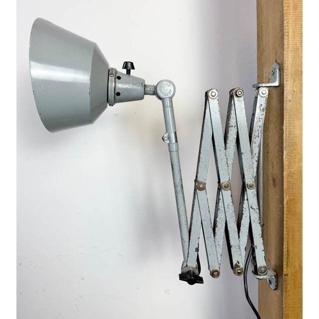 Industrial Scissor Wall Lamp by Curt Fischer for Midgard, 1930s For Sale - Image 10 of 18