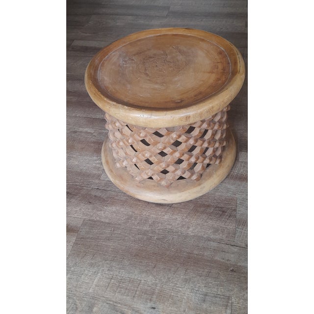 Blond Bamileke Coffee Table, 2010s For Sale - Image 3 of 4