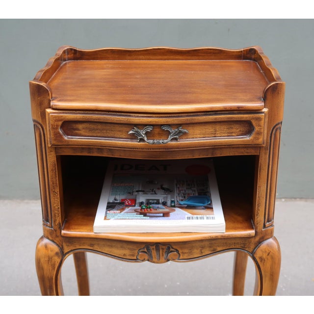 French Vintage Louis XV Style Nightstand For Sale - Image 10 of 10