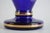 Bohemian Crystal Cobalt Blue Vase with Hand-Painted Floral and Gold Details, 1960 For Sale - Image 4 of 9