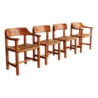 Rush Dining Chairs by Rainer Daumiller, Set of 4 For Sale