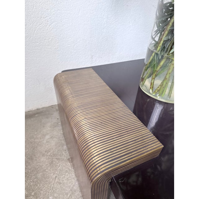 Art Deco Lacquered and Brass Coffee Table, 1950s For Sale - Image 13 of 18