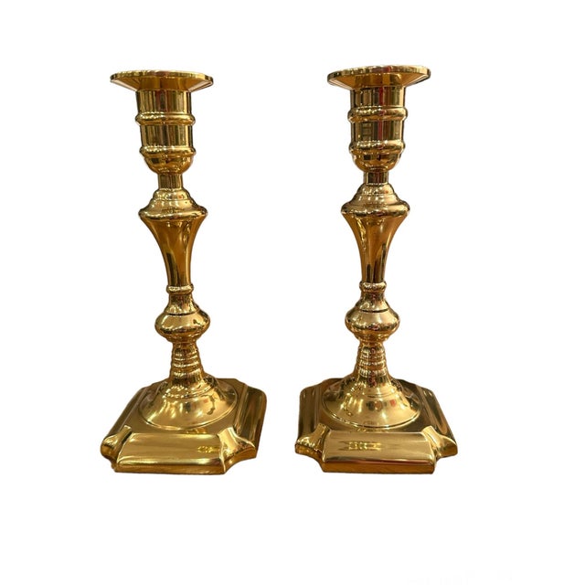 Solid Brass Candlesticks Made in Portugal Valsan Heirloom Collection
