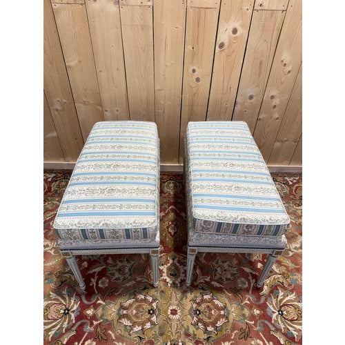 Louis XVI Benches, Set of 2 For Sale - Image 6 of 8