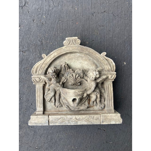 Vintage Table Top Cast Stone Garden Fountain For Sale - Image 9 of 14