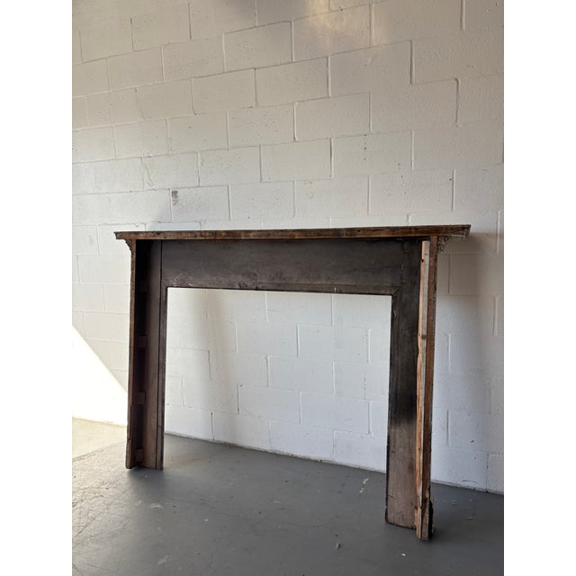 Antique White Early 19th Century English Pine Mantel For Sale - Image 8 of 9