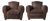 French Style Patinated Leather Lounge Chairs by Restoration Hardware For Sale